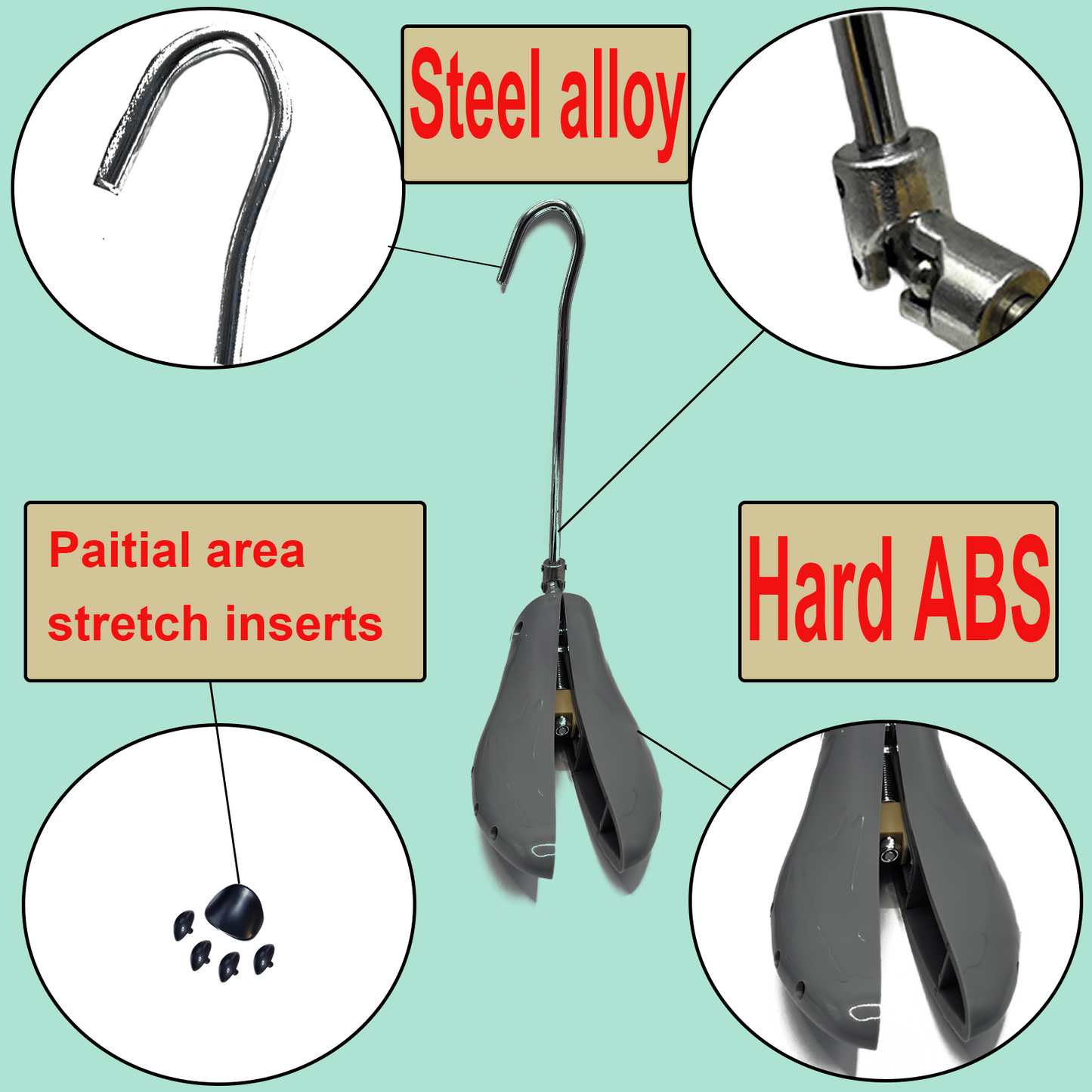 Boot Stretchers for Mens Size 8-13, Women Size 9-14, Adjustable Cowboy Boot Stretchers for Thick Wide Feet, High Instep & Wide Toe Box